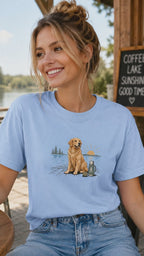 Golden Retriever Morning T-Shirt | Golden Morning Dog Tee
