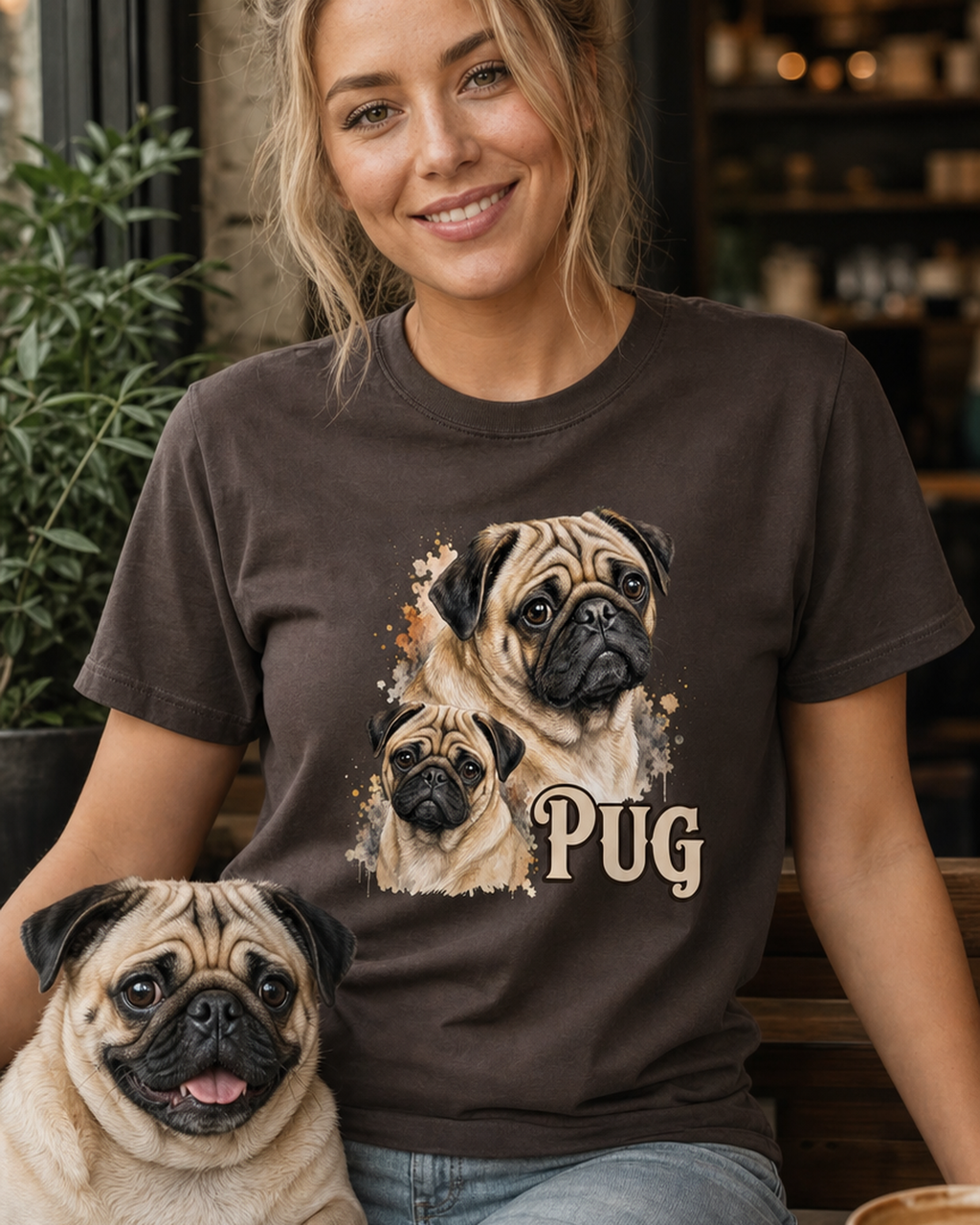 Pug T-Shirt | Pug Lover Wrinkly Dog Funny Tee