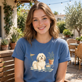 Havanese Patio Latte T-Shirt | Havanese Coffee Lover Tee