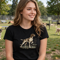 German Shorthaired Pointer Field Point Pour Over T-Shirt | GSP Coffee Tee
