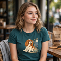 Cavalier King Charles Spaniel Velvet Lap Latte T-Shirt | Cavalier Coffee Tee